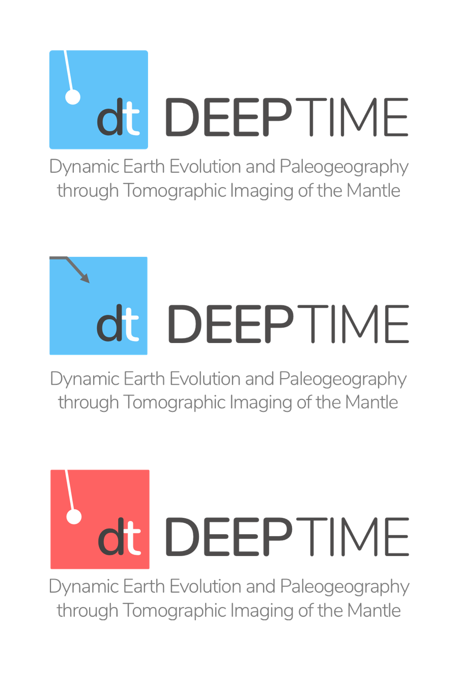 DEEP TIME logo sketches