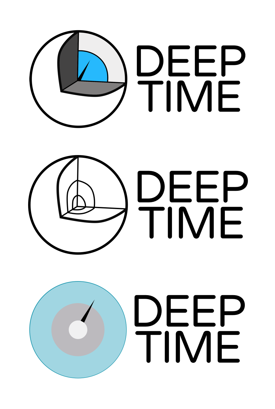 DEEP TIME logo sketches