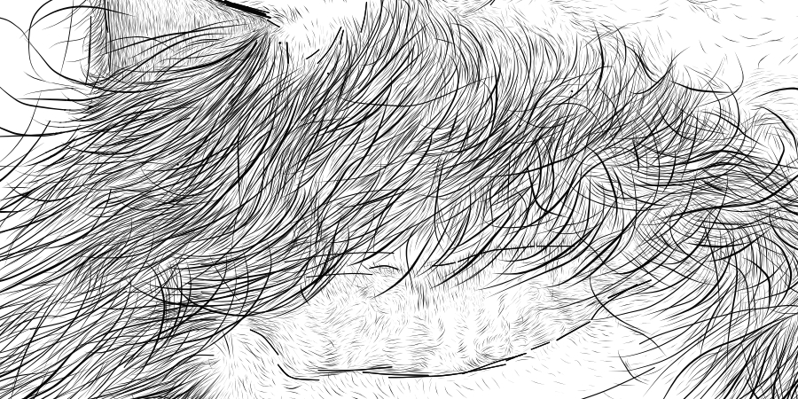 Close up image of Stephen J Cater's moustache