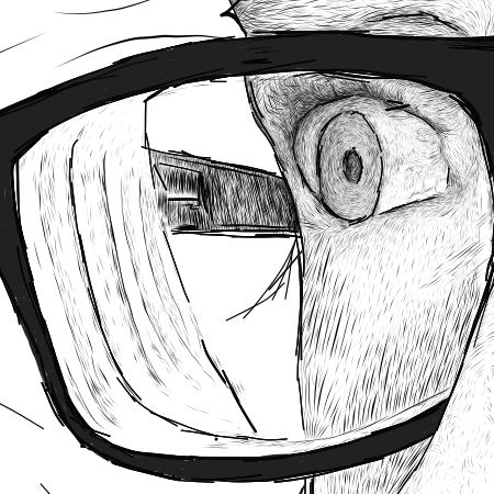 Close up image of Stephen J Cater's right eye