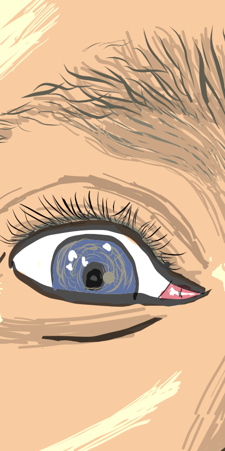 Close up image of Stephen J Cater's right eye
