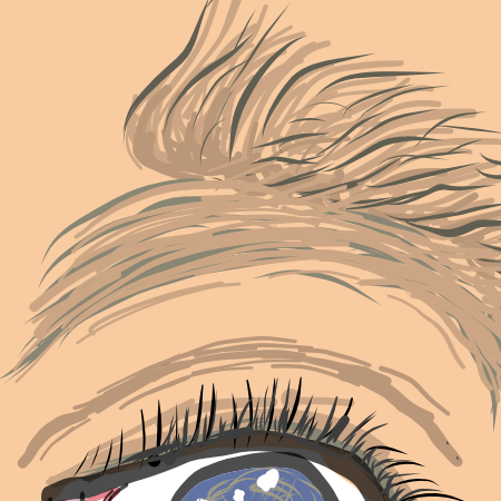 Close up image of Stephen J Cater's left eye