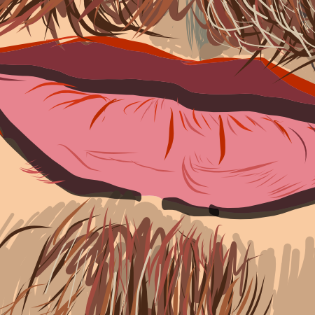 Close up image of Stephen J Cater's mouth