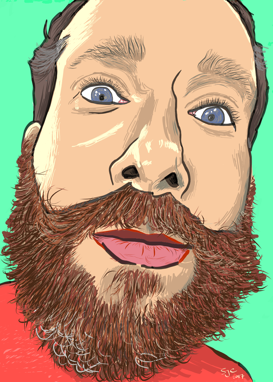 Self Portrait of Stephen J Cater - Vector drawing, Nov 2017