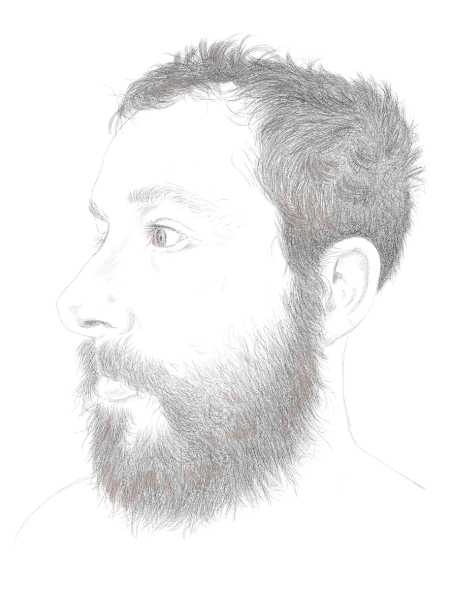 Stephen J Cater self portrait layer 1