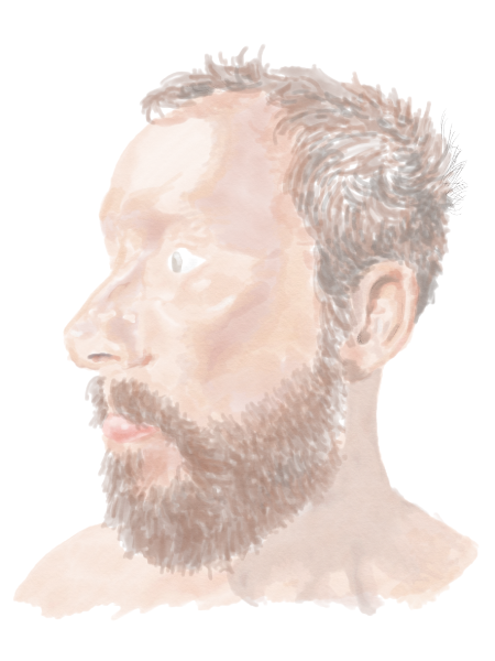 Stephen J Cater self portrait layer 2