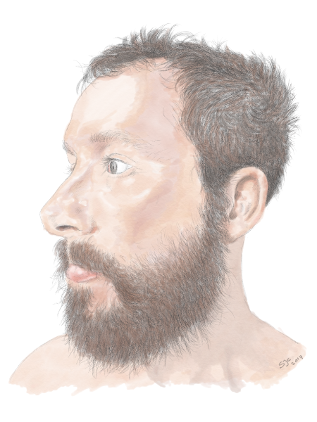 Stephen J Cater self portrait layer 3